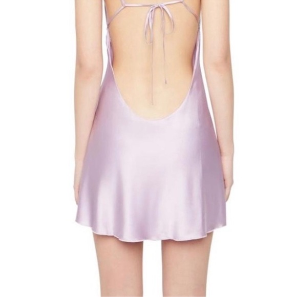 Danielle Guizio Lilac Mini Dress | Silk Blend | Large - Picture 2 of 7